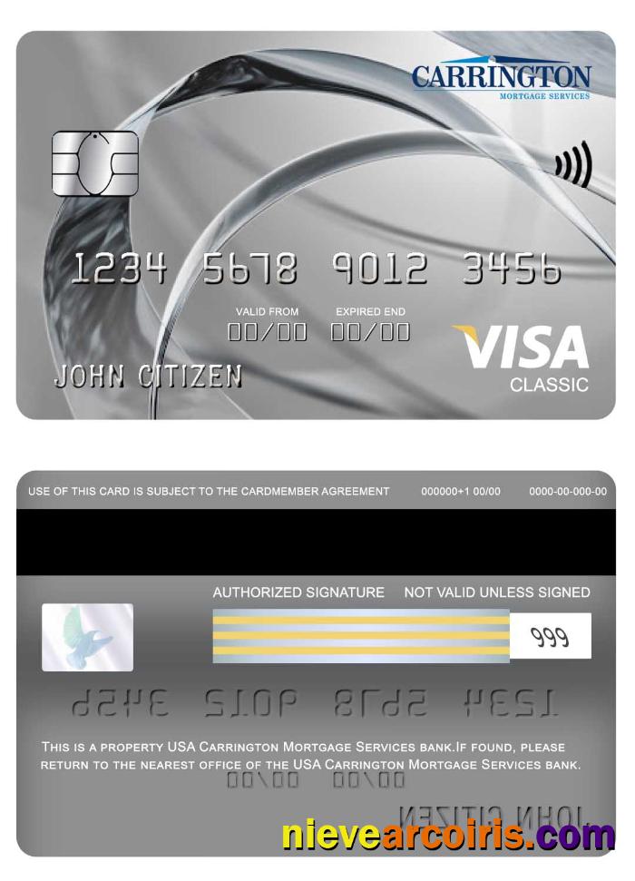 USA Carrington Mortgage Services bank visa classic card